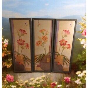 Vintage Coldwater Creek Home Decor”In The Garden” By Pamela Gladding,Set 3,large